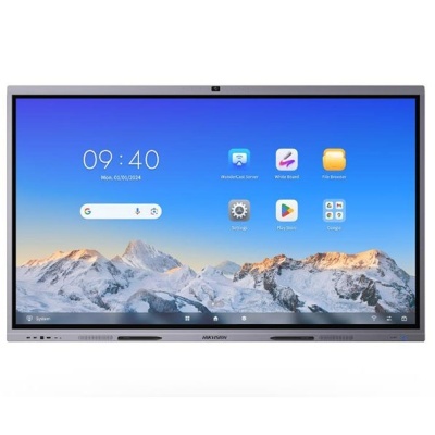 Monitor interativo HIKVISION com ecrã plano e vários ícones