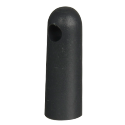 Peça cilíndrica preta com buraco lateral