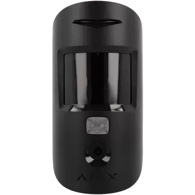 Sensor de movimento preto AJAX com visor e lente