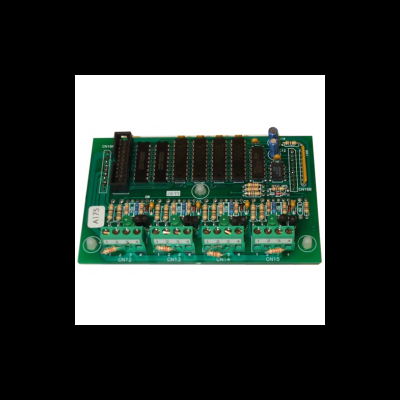 Placa eletrónica verde com chips e conectores rotulados CN12 a CN16