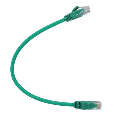 Cabo de rede Ethernet verde com conectores RJ45
