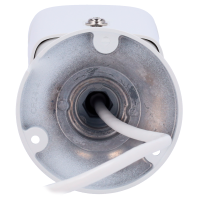 Componente metálico com cabo branco ligado e inscrição CR24-4