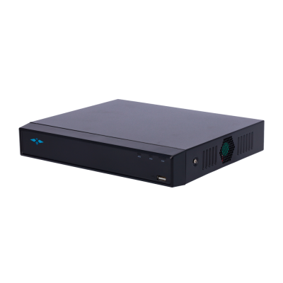 Dispositivo preto retangular com porta USB e ventoinha lateral