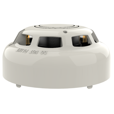 Sensor branco com aberturas pretas e texto DO NOT PAINT em relevo