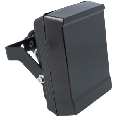 Projetor de luz preto quadrado com suporte ajustável