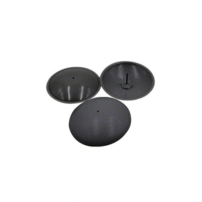 Bases plásticas redondas pretas com ponta central