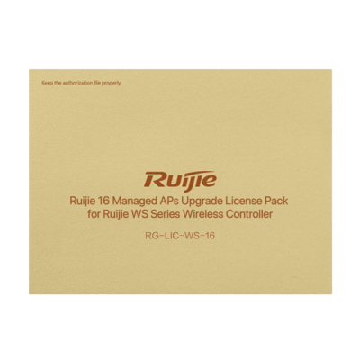 Embalagem castanha com texto castanho Ruijie pack de licença para controlador sem fios WS