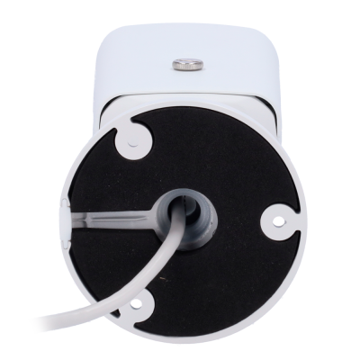 Base cilíndrica branca com superfície preta e cabo branco central