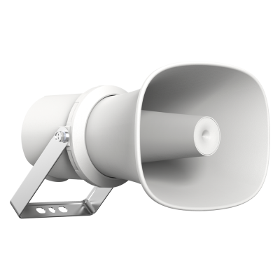 Altifalante corneto branco com suporte metálico