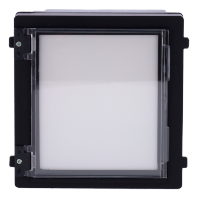 Painel LED quadrado branco com moldura preta