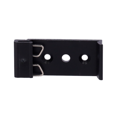 Tira preta para relógio com três orifícios e fecho metálico