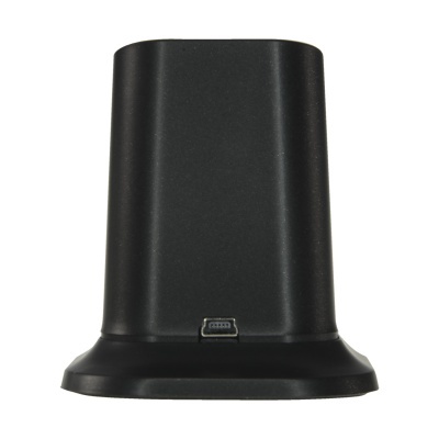 Base de carregamento preta para dispositivos com conector USB