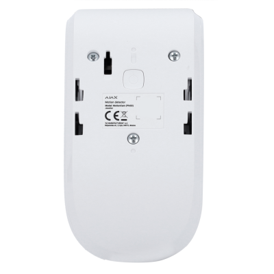 Detector de movimento branco AJAX MotionProtect Plus visto de trás