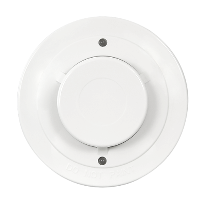 Sensor de fumo branco redondo com texto DO NOT PAINT