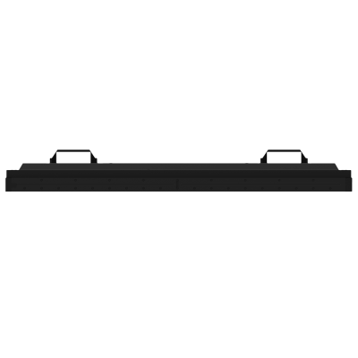 Barreira de luz LED preta retangular com alças