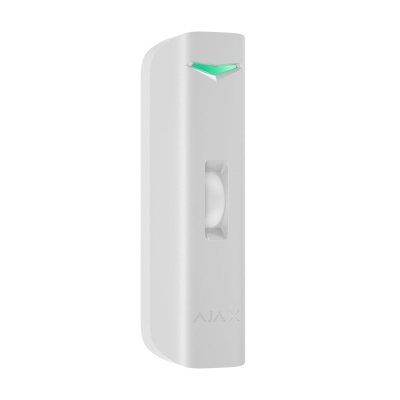 Sensor de movimento branco com painel de luz verde
