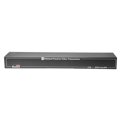 Transceptor vídeo passivo preto para CCTV com texto branco
