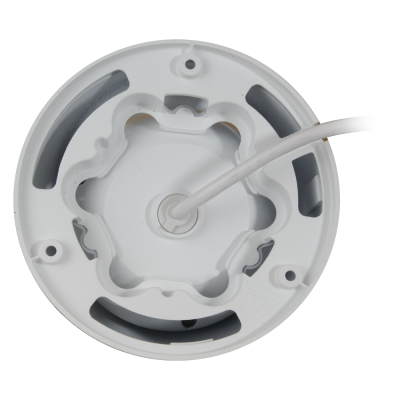 Base redonda branca de plástico com cabo central