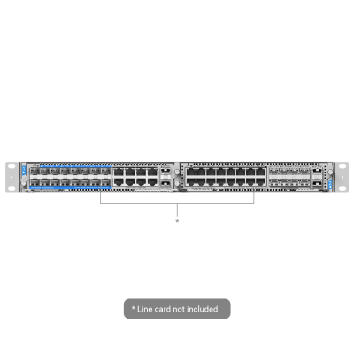 equipamento de rede com portas Ethernet e etiqueta