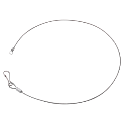 Cabo de aço flexível com gancho e anel de fixação