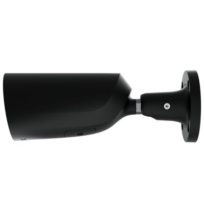 Câmara de vigilância externa preta com base circular