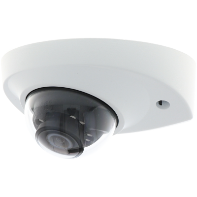 Câmara de vigilância domo branca com cúpula transparente escura