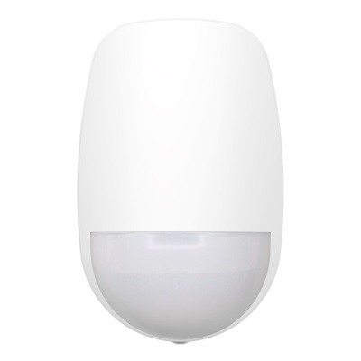 Sensor de movimento branco oval com parte inferior translúcida