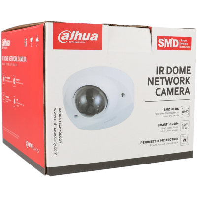 Caixa de embalagem de camera de segurança Dahua IR Dome Network Camera