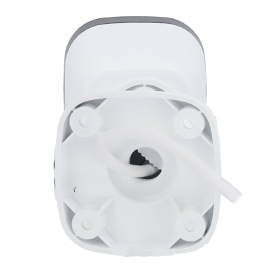 Base branca com cabo central branco em dispositivo plástico