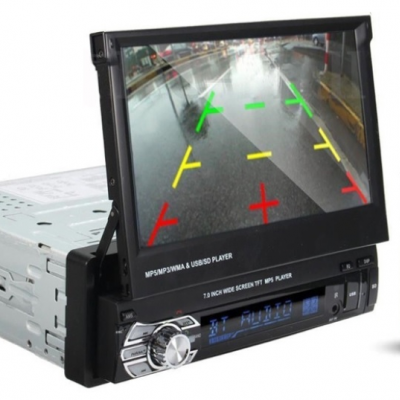 Aparelho multimédia automóvel com ecrã LCD e controlo remoto