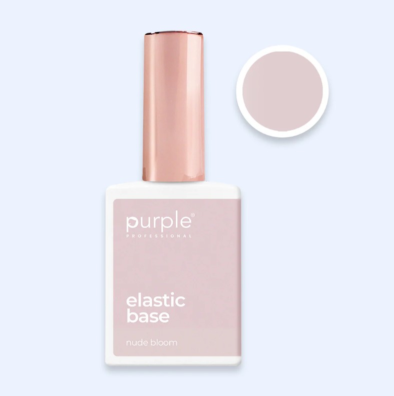 Frasco de verniz de unhas nude com tampa rosa dourado