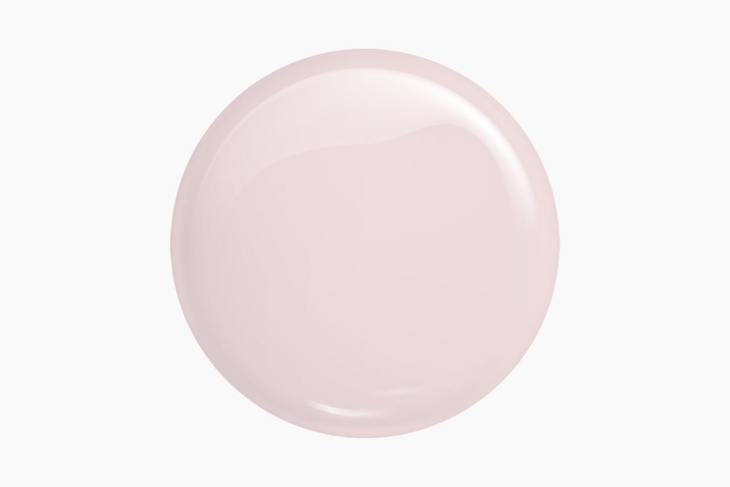 Gota redonda de verniz cor-de-rosa claro brilhante