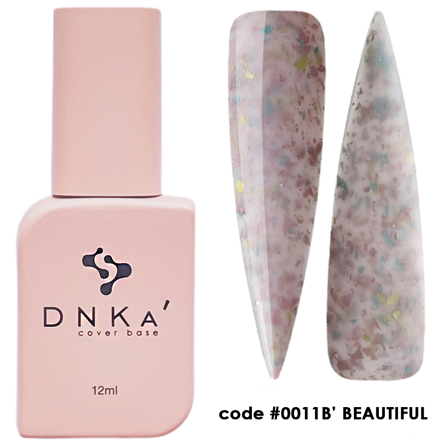 Verniz de unhas DNKA e amostras de unhas marmoreadas multicoloridas