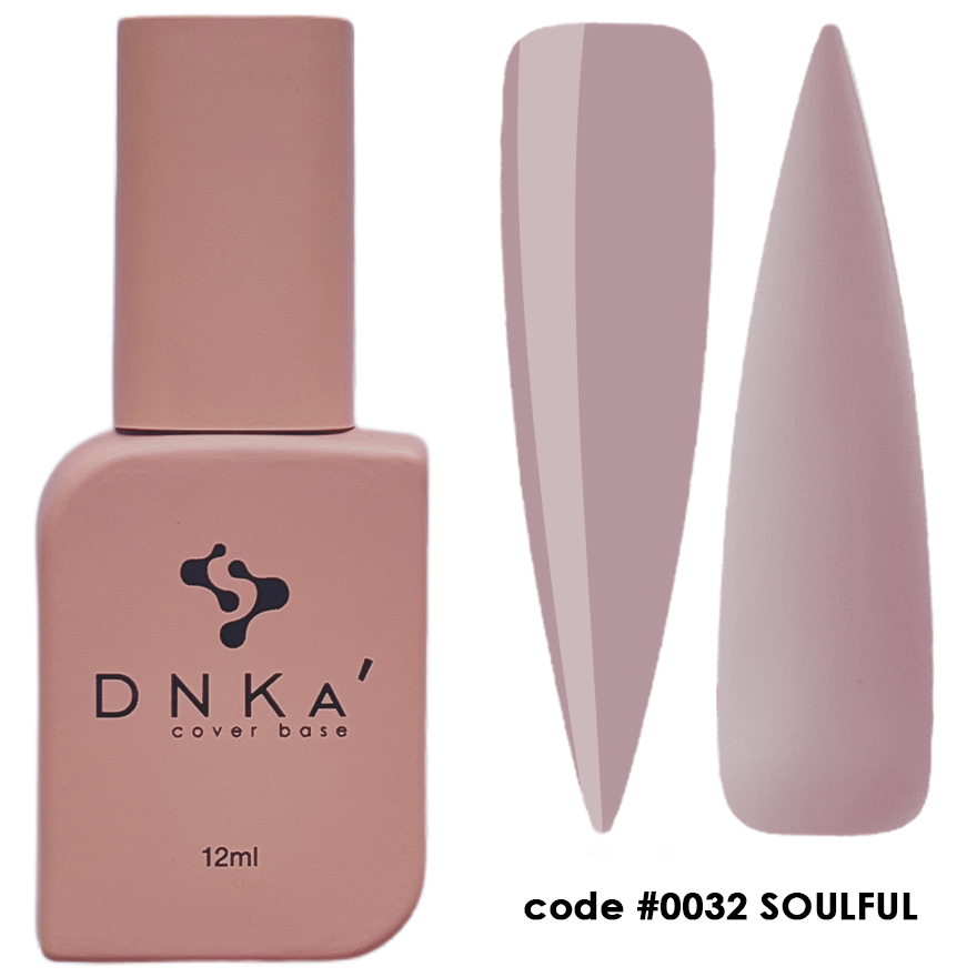 Frasco de verniz para unhas DNKA' cover base cor bege rosado com amostras