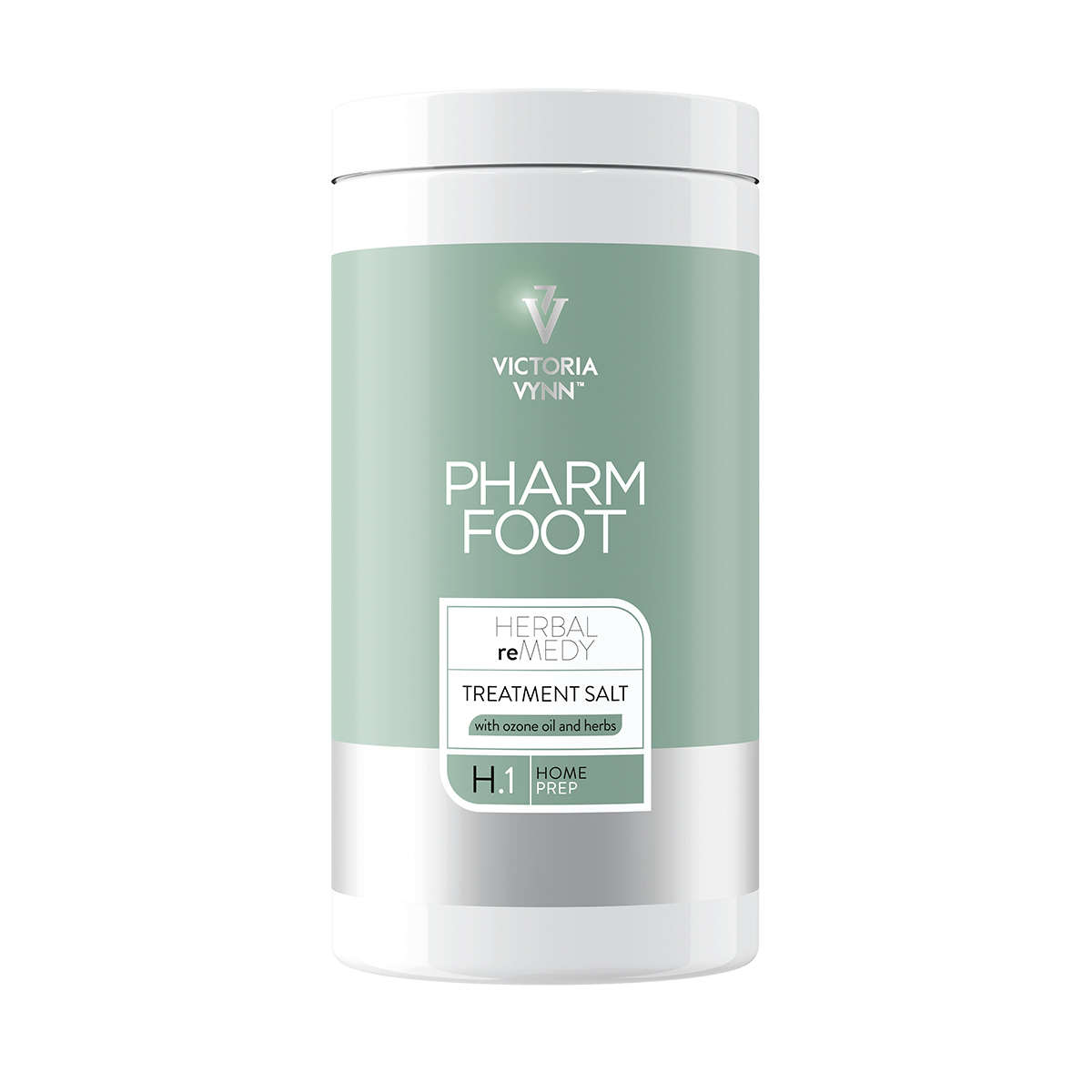 frasco branco com rótulo verde claro e branco do produto Pharm Foot da Victoria Wynn
