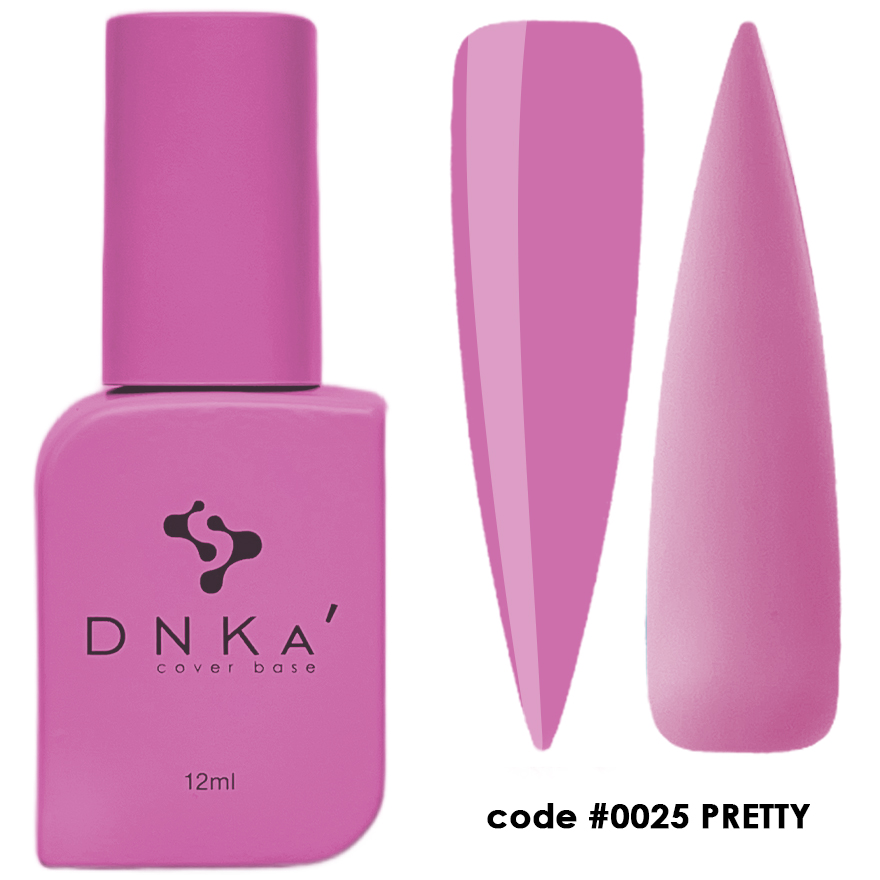 Verniz para unhas rosa DNKA' com amostras brilhante e mate código #0025 PRETTY