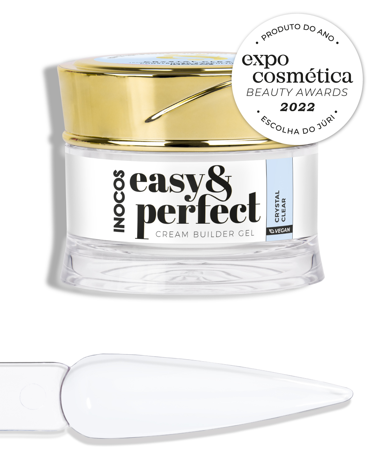 Gel de construção Inocos easy & perfect com unha postiça
