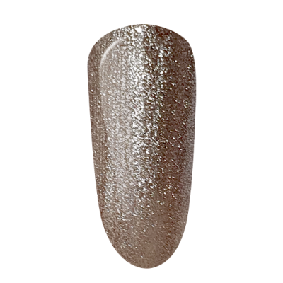 Ponta de unha com verniz glitter prateado