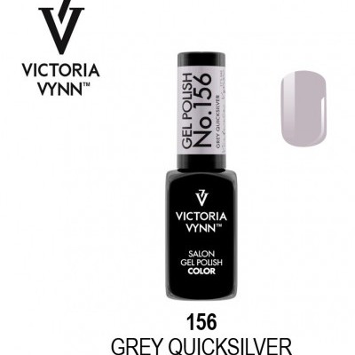 Verniz VICTORIA VYNN nº 156 GREY QUICKSILVER com amostra de cor cinza claro