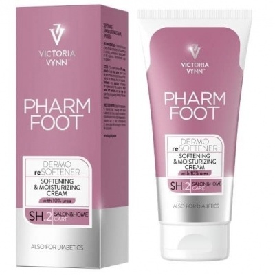 Creme para os pés Pharm Foot Victoria Vynn em embalagem rosa e branca