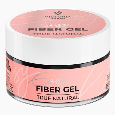 Frasco branco e rosa de Fiber Gel True Natural Victoria Vynn