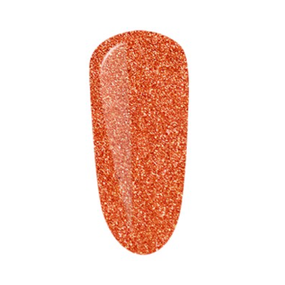 amostra de verniz de unhas laranja metálico brilhante