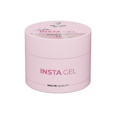 Recipiente rosa claro de gel para unhas Insta Gel
