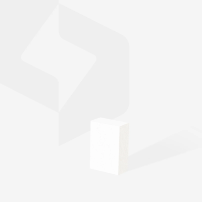 Cubo branco em fundo branco com logótipo cinzento atrás