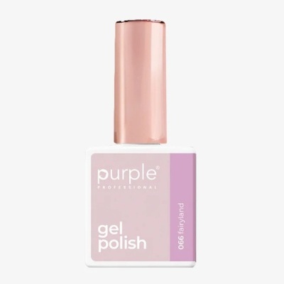 Frasco de verniz gel para unhas roxo claro com tampa cor de rosa
