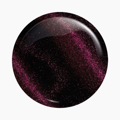 Esmalte preto com glitter rosa brilhante