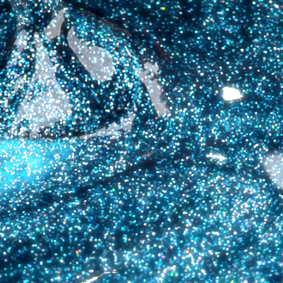 Superfície líquida com glitter azul metálico brilhante