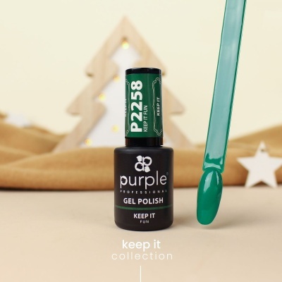 Verniz gel para unhas verde da Purple Professional com código P258