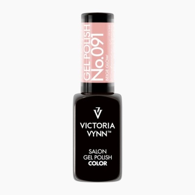 Frasco de verniz gel Victoria Vynn com etiqueta rosa e texto branco