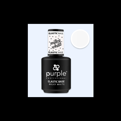 Frasco de verniz para unhas Purple Professional, cor Milky White, tampa branca.